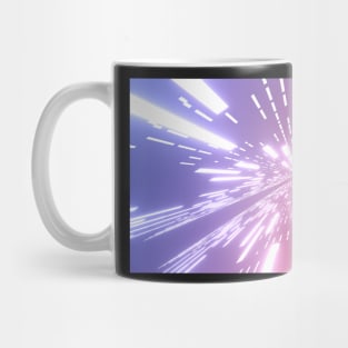 Neon lines and stripes, violet-yellow Mug